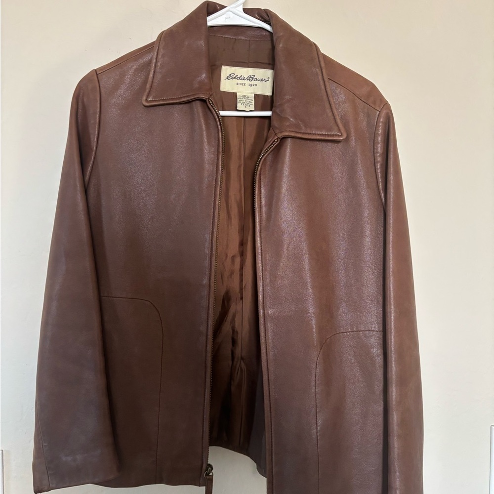 Eddie Bauer Brown Leather Jacket